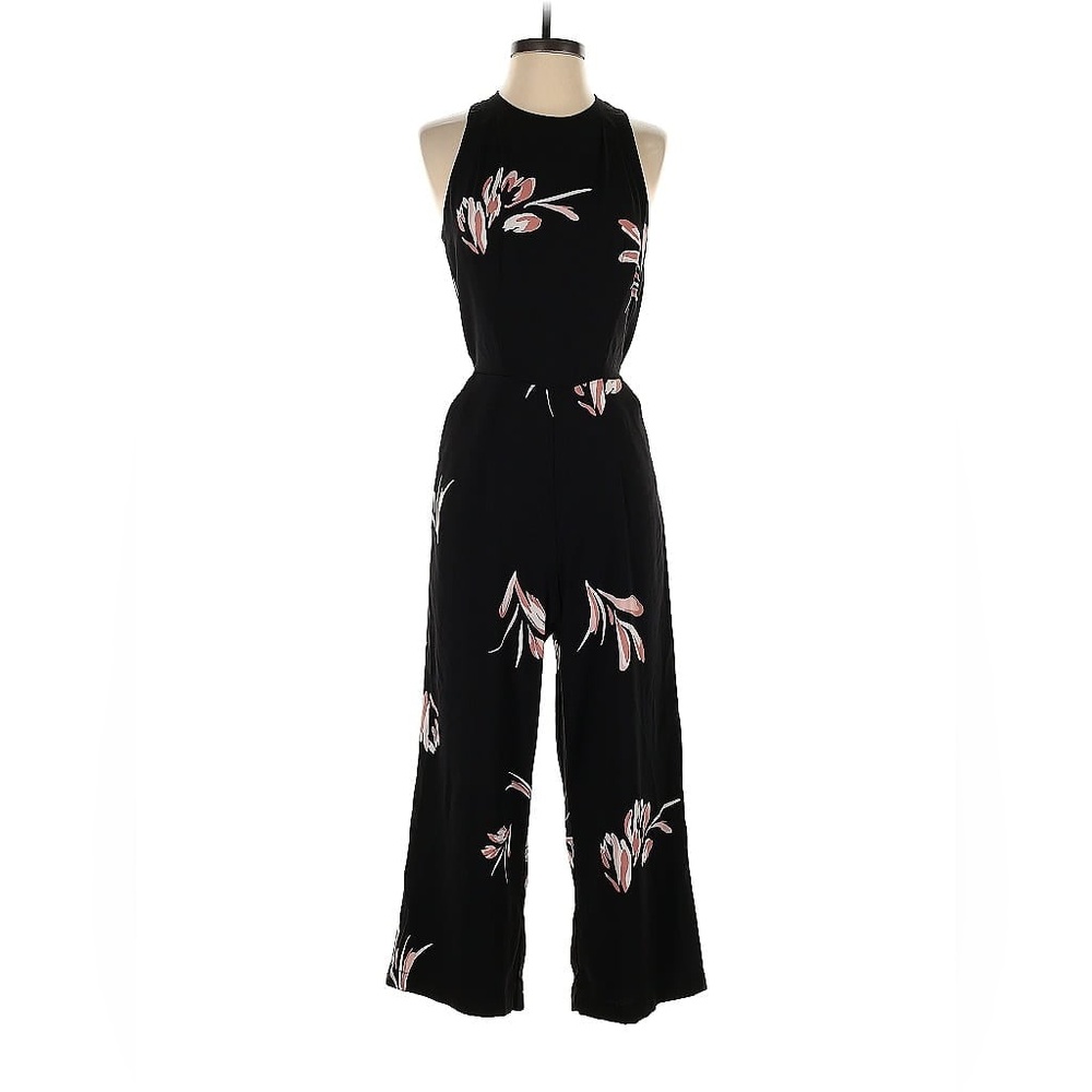 A New Day Sleeveless Jumpsuit from Target- Black with Pink/white Flowers